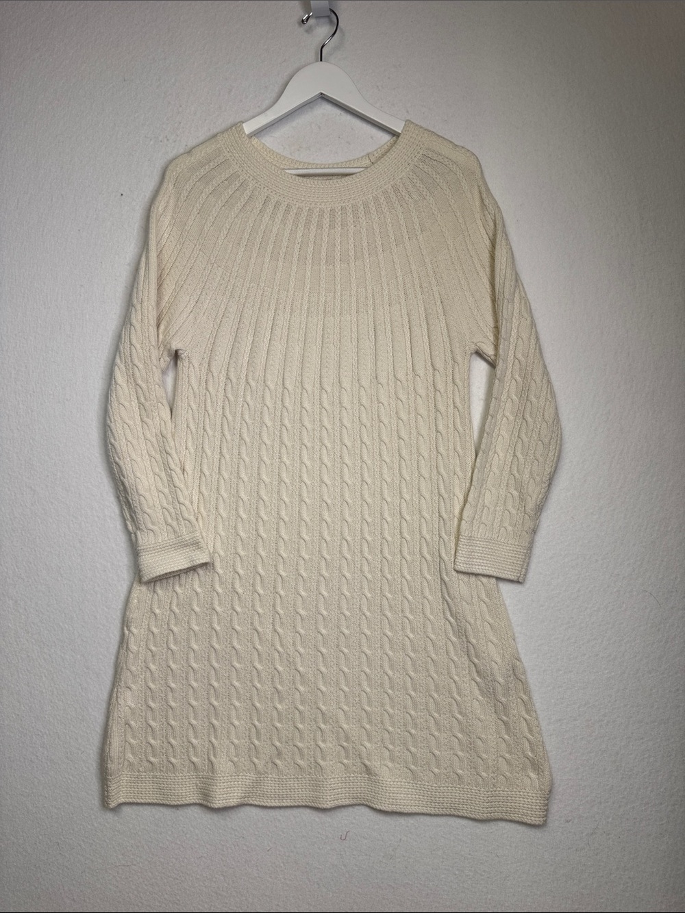 Soft Surroundings Cream Sweater Dress, Size PS